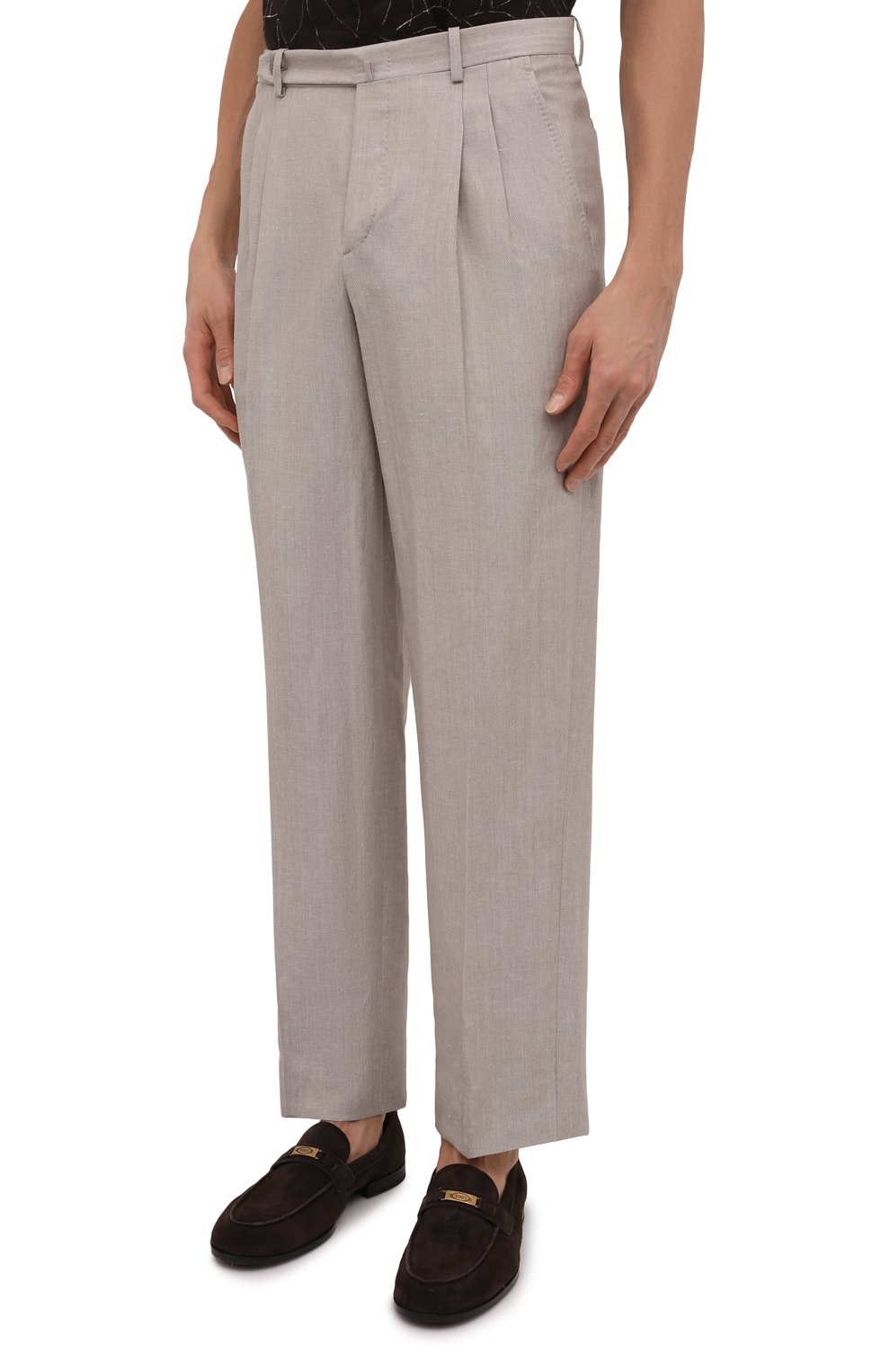 Брюки изо льна и шерсти BRIONI, арт. RPAI0N/P1115/CAPRI, фото 3