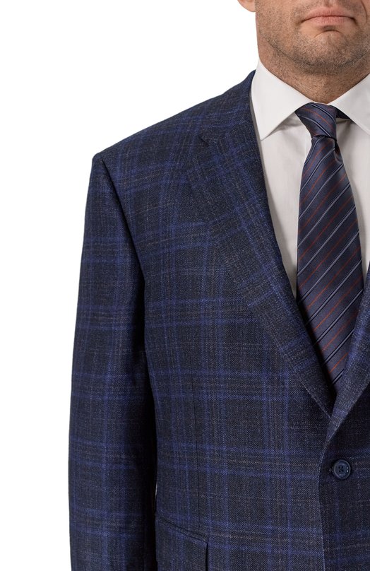 Пиджак из шерсти и шелка Stefano Ricci S1RF432000/LP72HA/60-62 Синий  S1RF432000/LP72HA/60-62 Фото 6