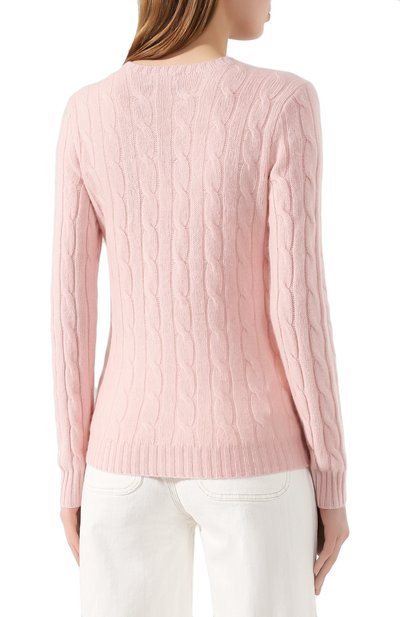 Кашемировый пуловер POLO RALPH LAUREN розового цвета по цене 52700 руб., арт. 211780379, фото 4 Кашемировый пуловер POLO RALPH LAUREN, арт. 211780379, фото 4