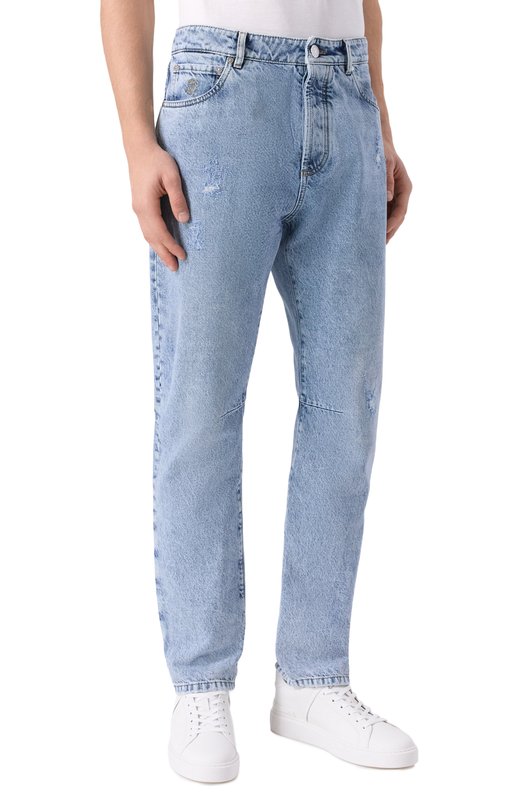 Джинсы Leisure fit Brunello Cucinelli M241PX2340 Голубой  M241PX2340 Фото 3
