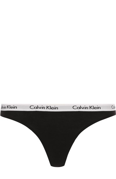Женские хлопковые стринги с логотипом бренда CALVIN KLEIN, арт. D1617E