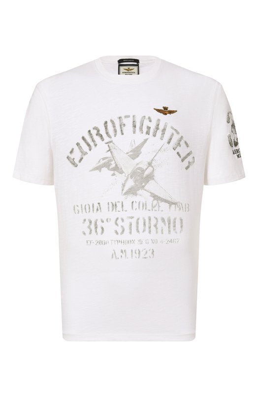 Хлопковая футболка Aeronautica Militare TS2525UJ00686 Белый TS2525UJ00686