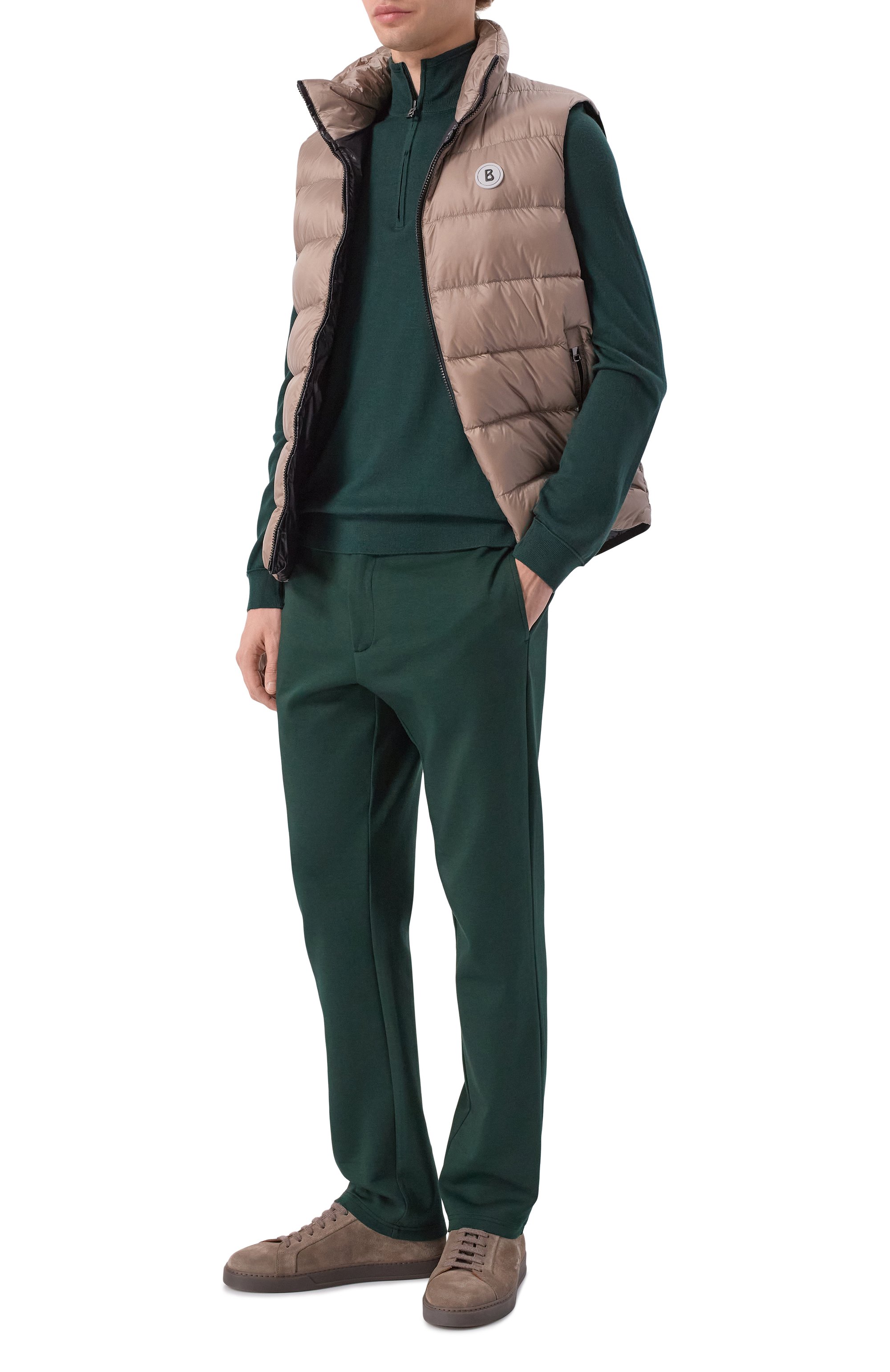 Шерстяной джемпер BOGNER темно-зеленого цвета по цене 30400 руб., арт. 88609785, фото 2 Шерстяной джемпер BOGNER, арт. 88609785, фото 2