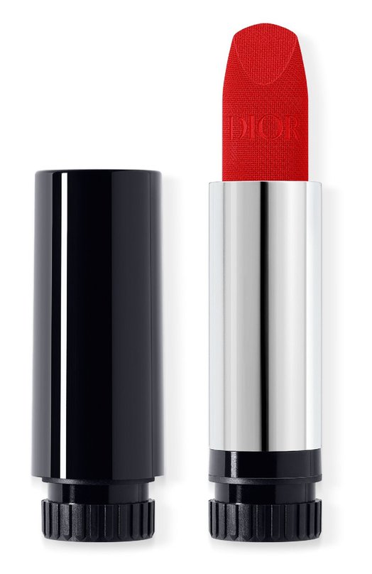 фото Сменный блок помады для губ с вельветовым финишем rouge dior, оттенок 999 (3,5g) dior