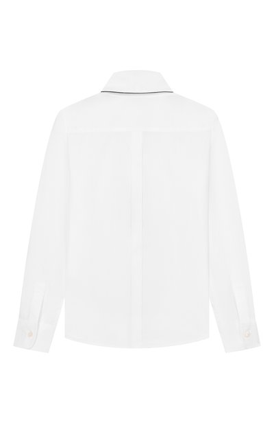 Хлопковая блузка DOLCE & GABBANA белого цвета по цене 47800 руб., арт. L56S70/FU5HW_001, фото 2 Хлопковая блузка DOLCE & GABBANA, арт. L56S70/FU5HW_001, фото 2