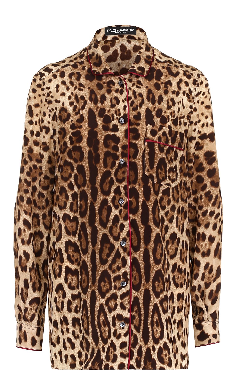 Шелковая блуза в пижамном стиле DOLCE & GABBANA, арт. 0102/F5G56T/FS1SY, фото 1