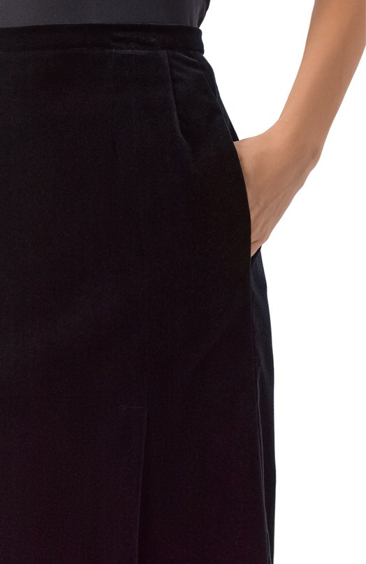 Бархатная юбка Vika Gazinskaya SS26-18237 Чёрный  SS26-18237 Фото 5