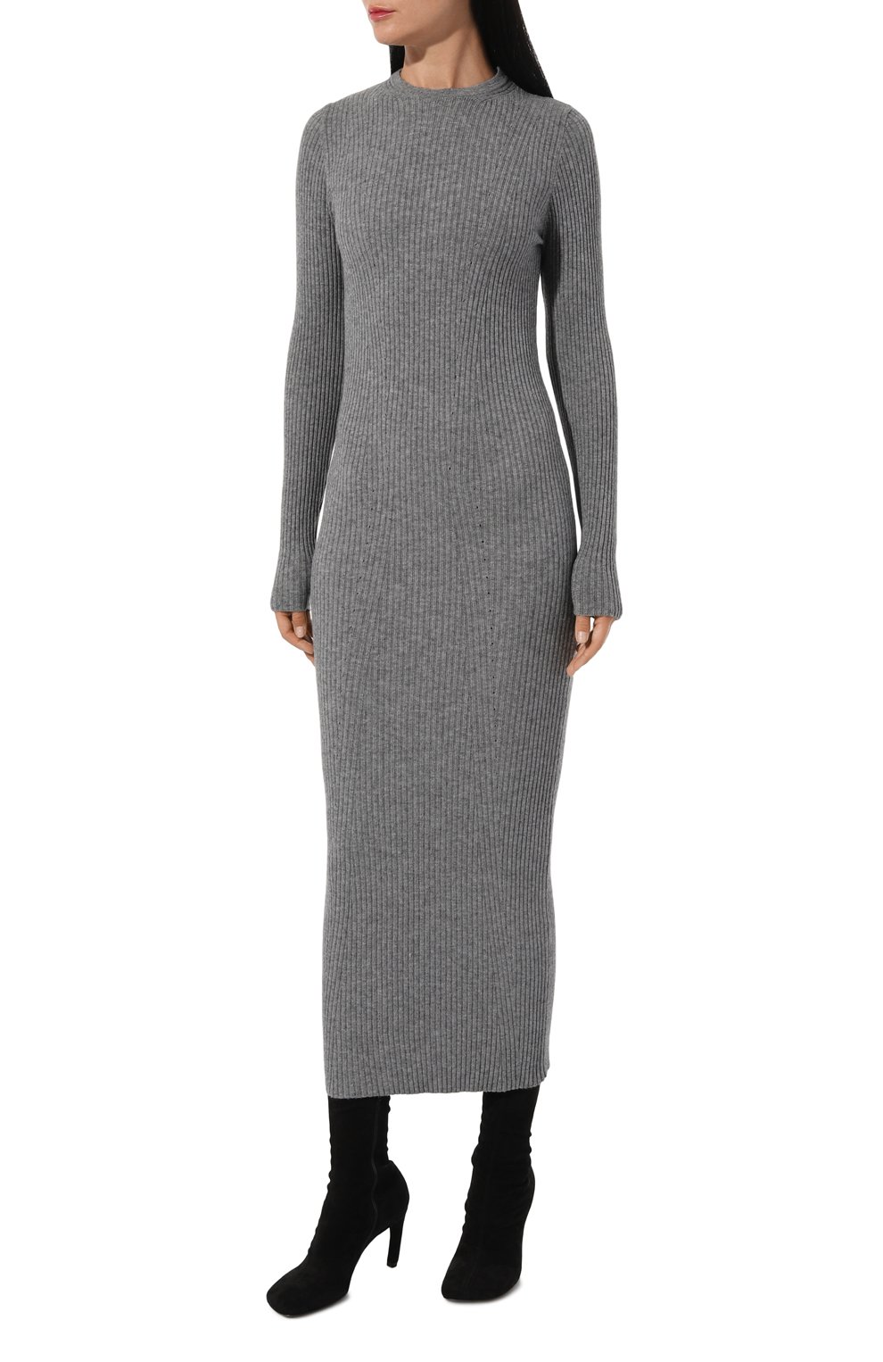 Платье PIETRO BRUNELLI серого цвета по цене 19950 руб., арт. AGM059/VIM038, фото 3 Платье PIETRO BRUNELLI, арт. AGM059/VIM038, фото 3