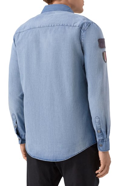 Джинсовая рубашка AERONAUTICA MILITARE голубого цвета по цене 25500 руб., арт. 251CA1281CT3527, фото 4 Джинсовая рубашка AERONAUTICA MILITARE, арт. 251CA1281CT3527, фото 4