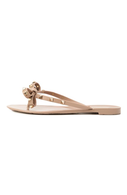 Резиновые шлепанцы Rockstud Valentino 7W2S0552/PVS Бежевый  7W2S0552/PVS Фото 4