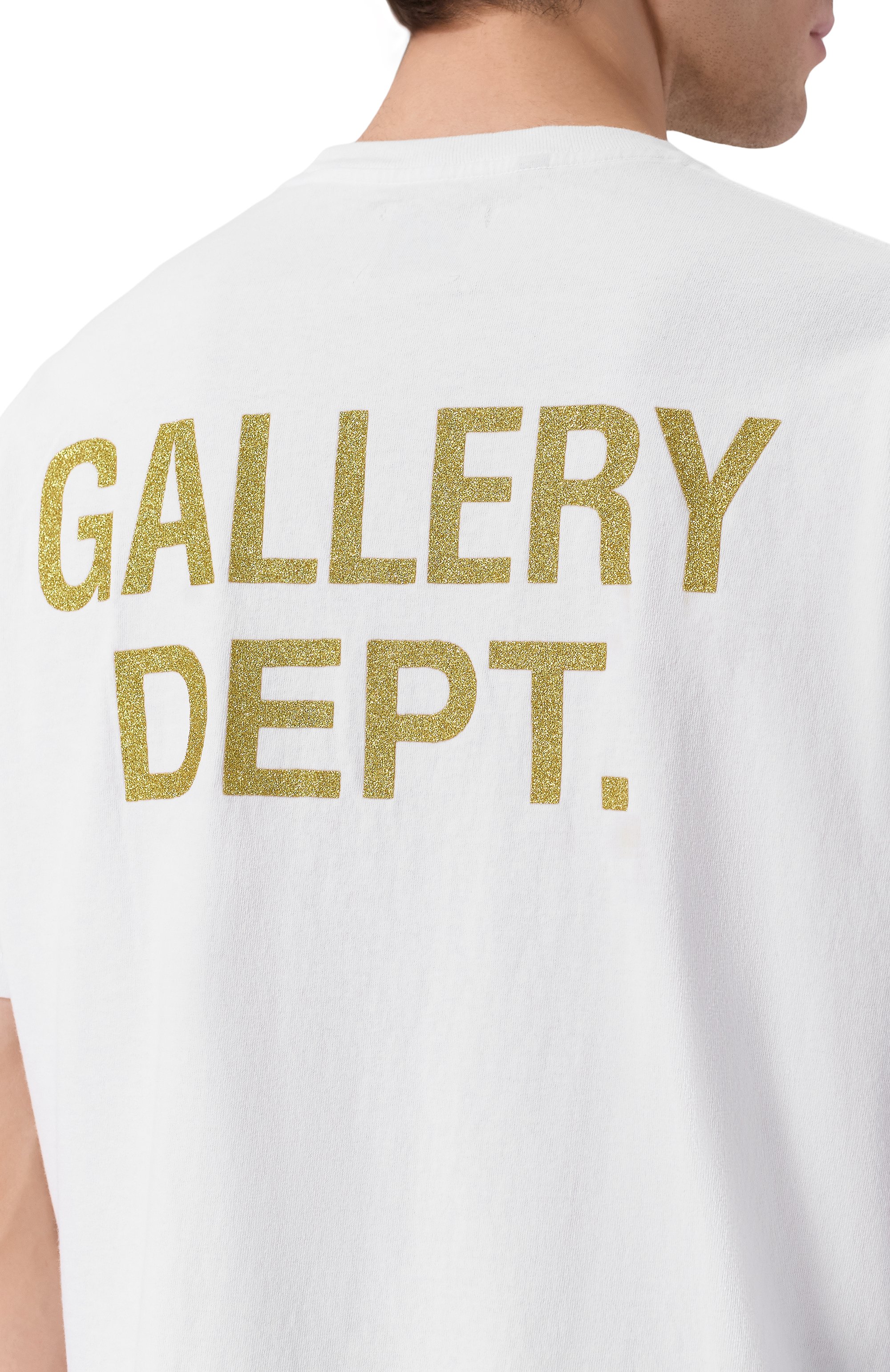 Хлопковая футболка GALLERY DEPT. белого цвета по цене 32250 руб., арт. T0P043/C0TT0N, фото 5 Хлопковая футболка GALLERY DEPT., арт. T0P043/C0TT0N, фото 5