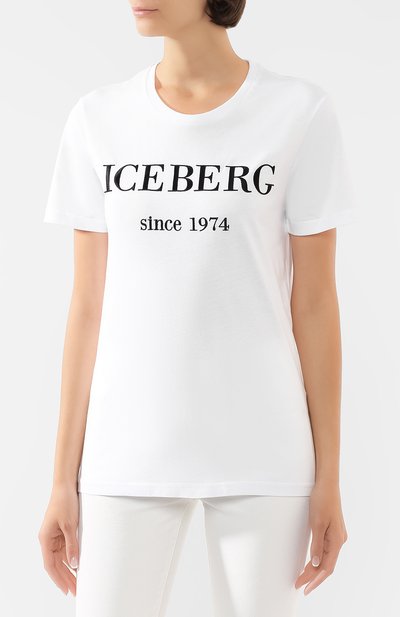 Хлопковая футболка ICEBERG белого цвета по цене 9950 руб., арт. 20E I2P0/F09A/6331, фото 3 Хлопковая футболка ICEBERG, арт. 20E I2P0/F09A/6331, фото 3