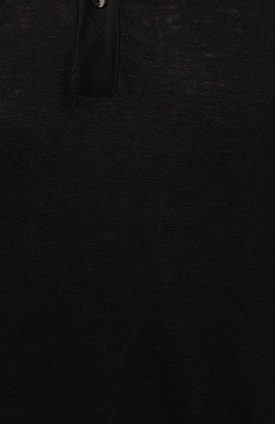 Льняное поло GIORGIO ARMANI черного цвета по цене 78200 руб., арт. GM000161/TE11335, фото 5 Льняное поло GIORGIO ARMANI, арт. GM000161/TE11335, фото 5