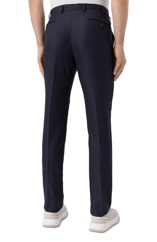 Брюки из шерсти и хлопка Emporio Armani EM000032/TE13605 Синий  EM000032/TE13605 Фото 4