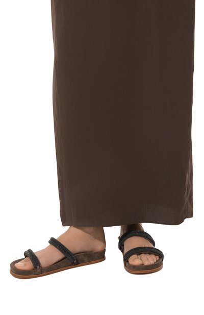 Замшевые шлепанцы BRUNELLO CUCINELLI, арт. MZSFC2627, фото 3