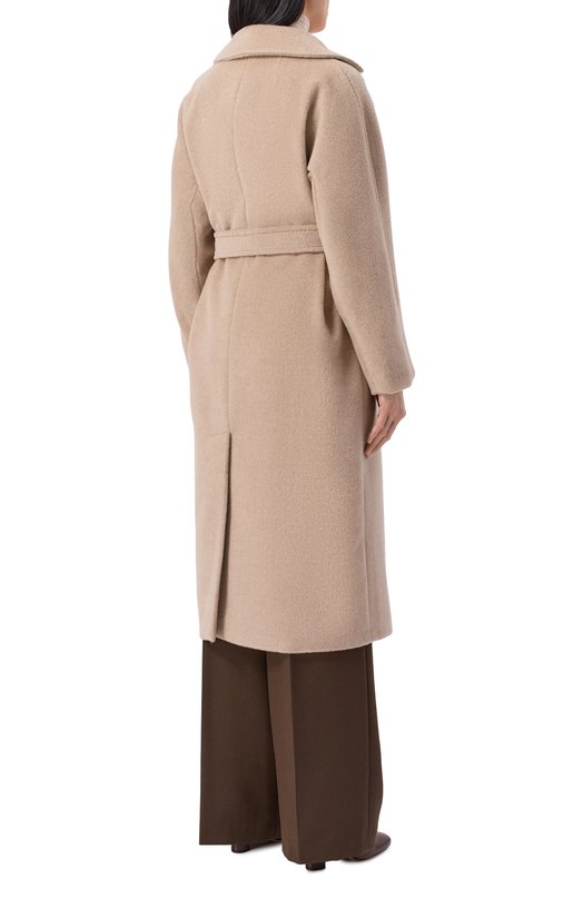 Шерстяное пальто Weekend Max Mara TEMPERA Бежевый  TEMPERA Фото 4