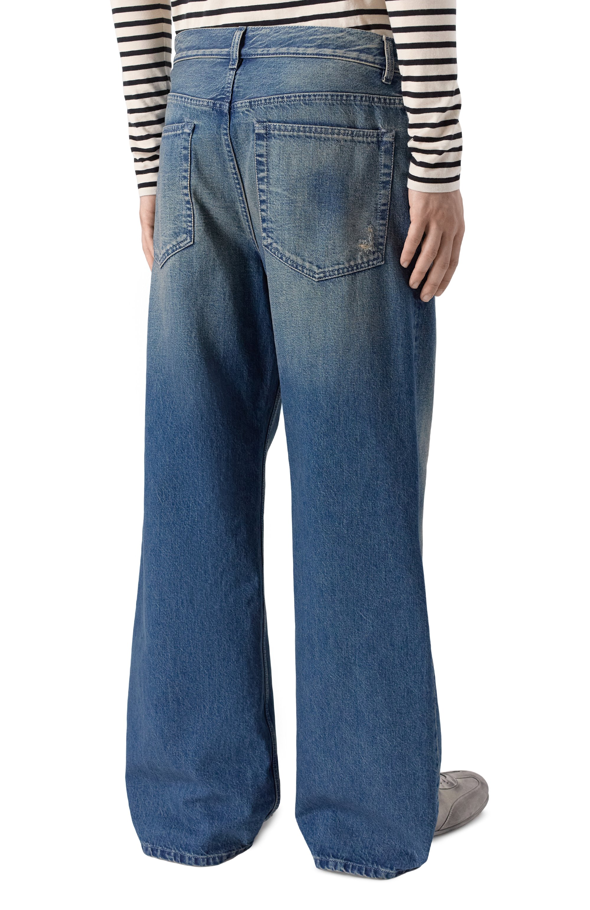 Джинсы ANN DEMEULEMEESTER синего цвета по цене 84550 руб., арт. B0013616/FA720, фото 4 Джинсы ANN DEMEULEMEESTER, арт. B0013616/FA720, фото 4