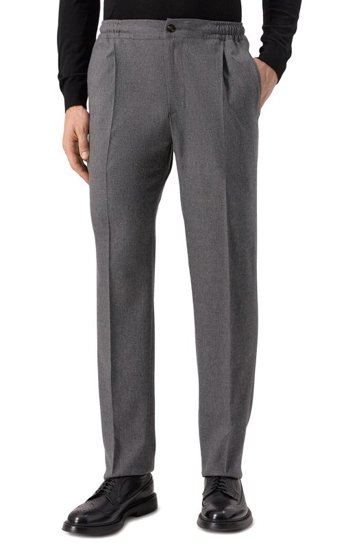Шерстяные брюки Kiton UPN01K0124G02 Серый  UPN01K0124G02 Фото 3