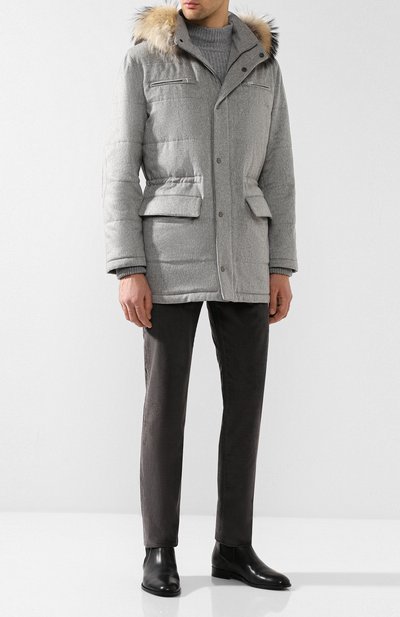 Кашемировая куртка с отделкой из енота KITON, арт. UW0482AV03P10, фото 2