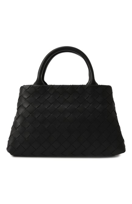 Женская сумка BOTTEGA VENETA черного цвета, арт. 607326/V3UH3 | Фото 1 (Размер: medium; Материал: Натуральная кожа; Материал сплава: Проставлено; Драгоценные камни: Проставлено; Ремень/цепочка: На ремешке)