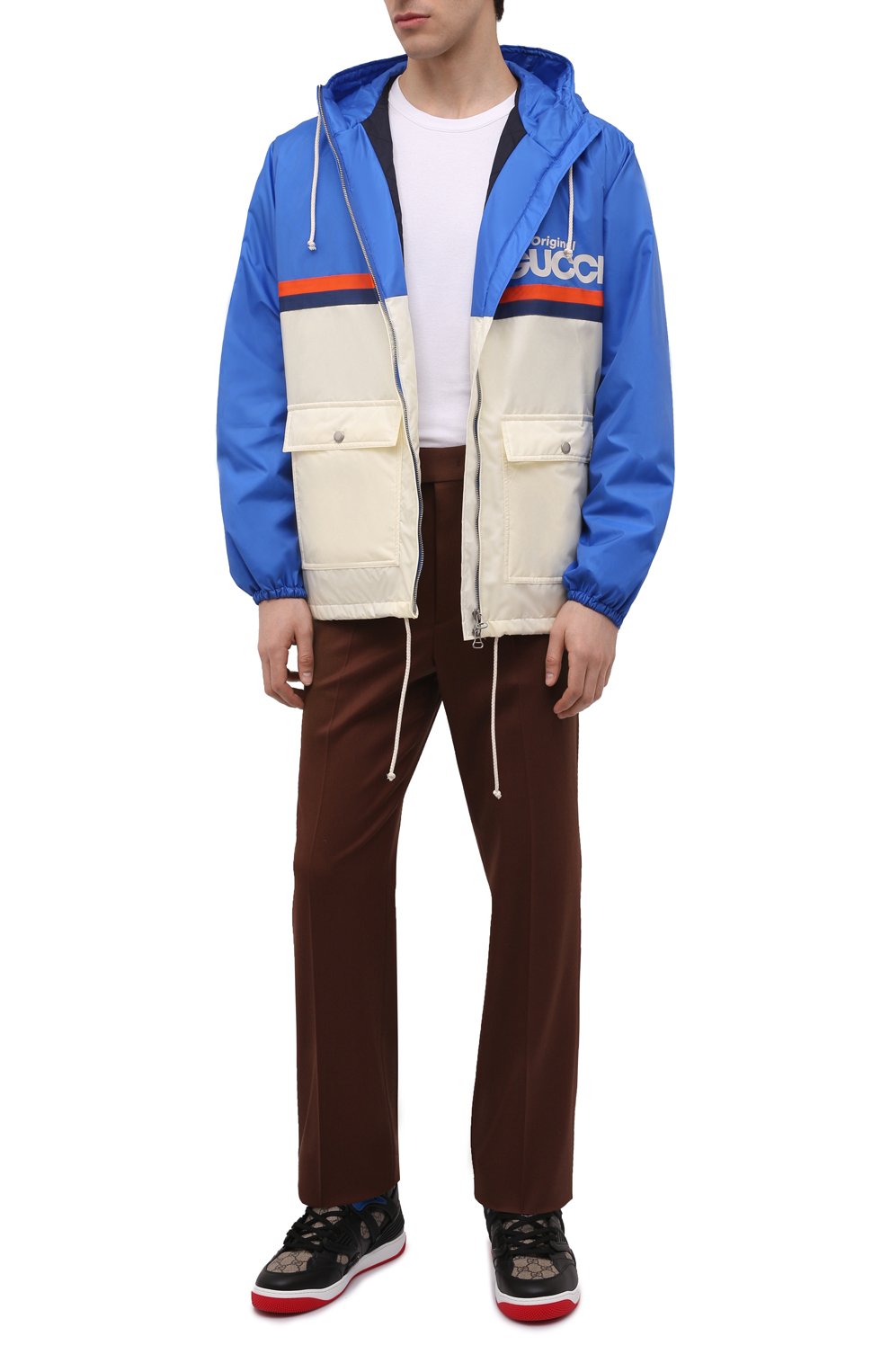 Комбинированные кеды basket GUCCI, арт. 673077/2SHG0, фото 2