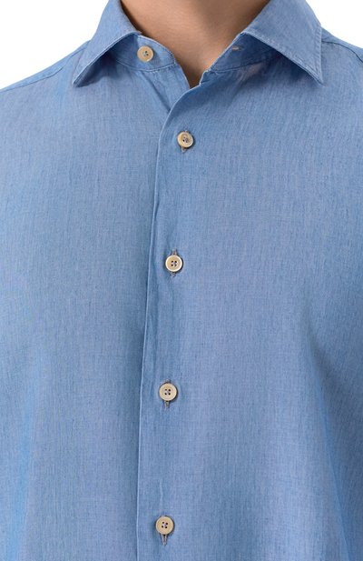 Хлопковая рубашка ALESSANDRO GHERARDI голубого цвета по цене 27850 руб., арт. REGENT5/7453, фото 5 Хлопковая рубашка ALESSANDRO GHERARDI, арт. REGENT5/7453, фото 5
