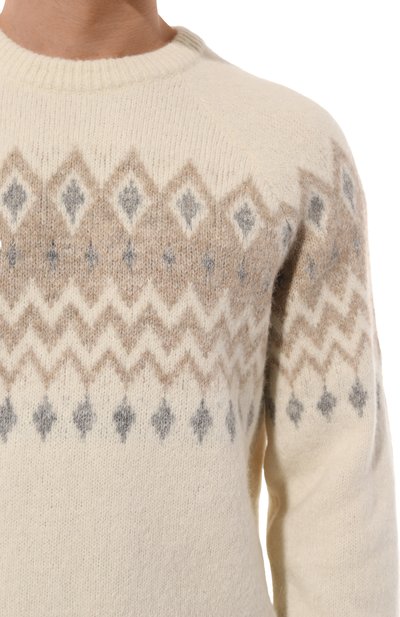 Свитер из шерсти и хлопка BRUNELLO CUCINELLI, арт. MS0504300, фото 5