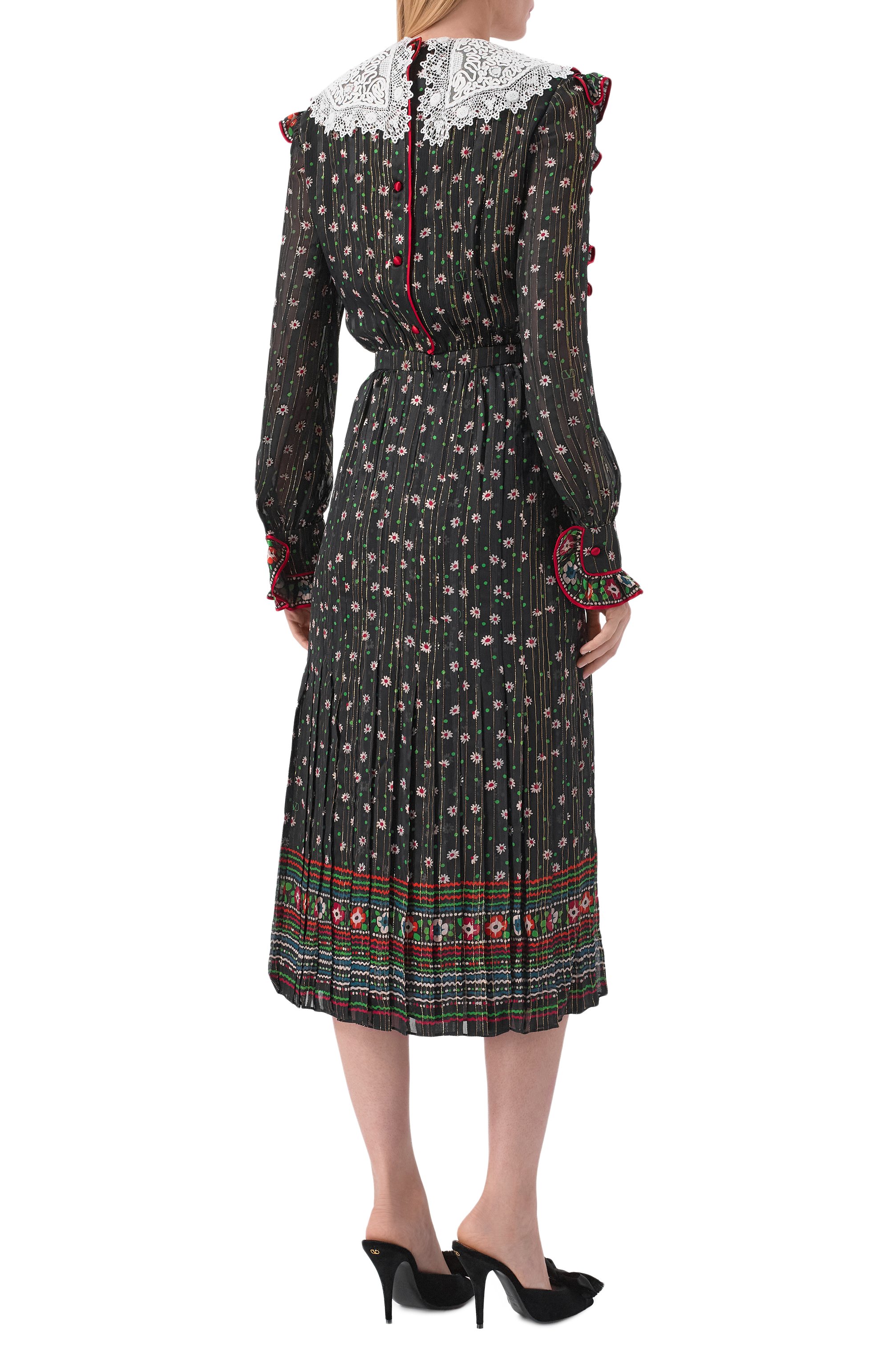 Шелковое платье VALENTINO черного цвета по цене 1070000 руб., арт. 8B3VAGW0/9T3, фото 3 Шелковое платье VALENTINO, арт. 8B3VAGW0/9T3, фото 3