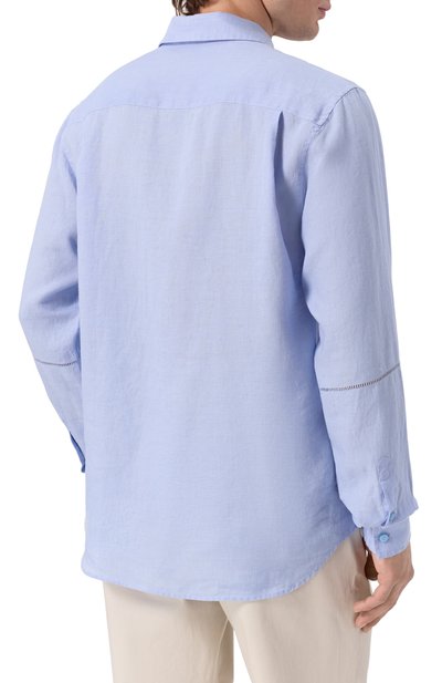 Льняная рубашка MVST голубого цвета по цене 69950 руб., арт. G011/3626, фото 4 Льняная рубашка MVST, арт. G011/3626, фото 4