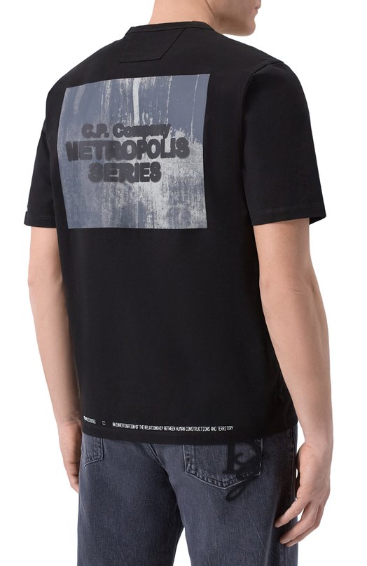 Хлопковая футболка C.P. Company 20CLTS057A/006370W Чёрный  20CLTS057A/006370W Фото 4