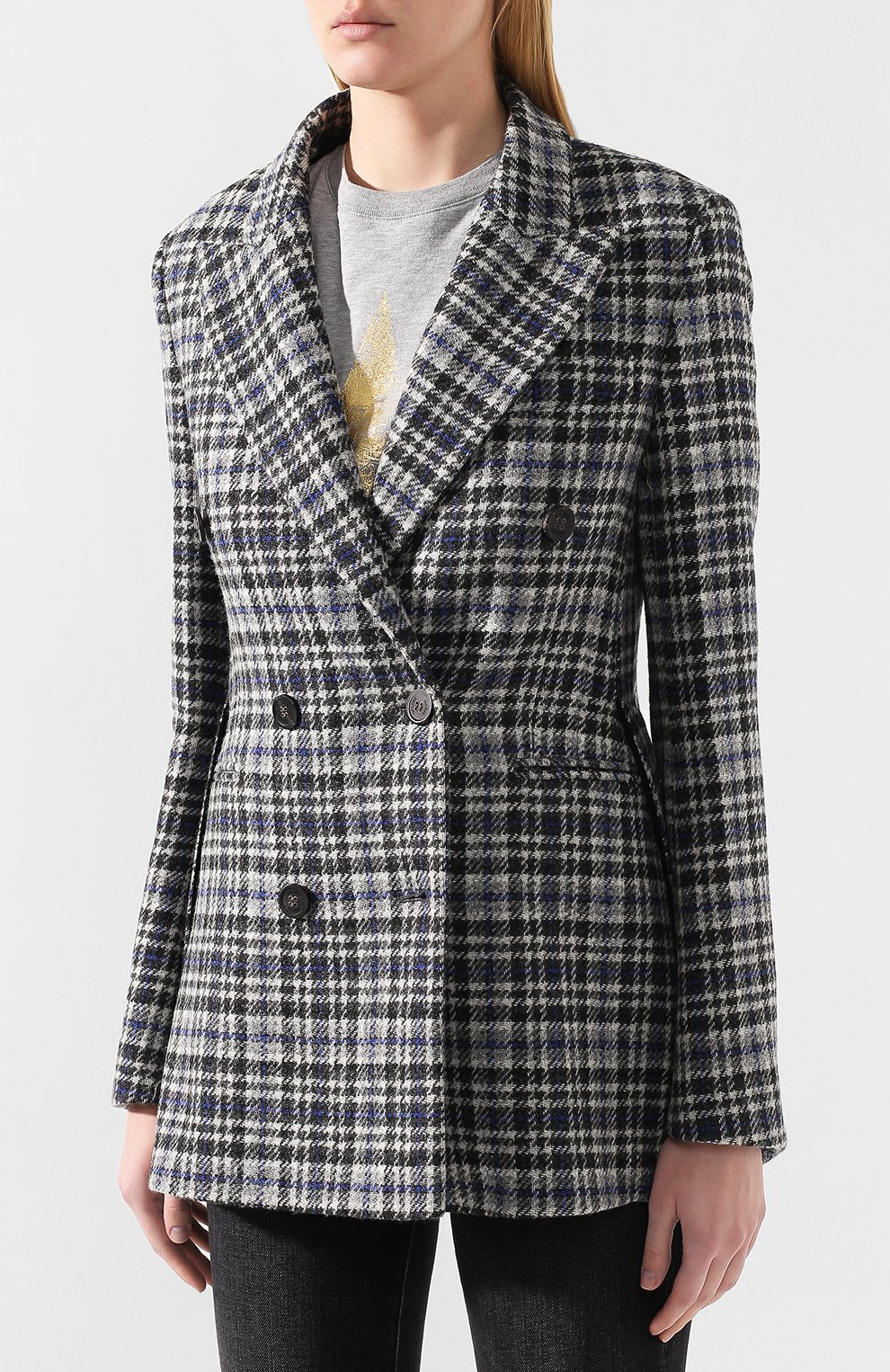 Шерстяной жакет GOLDEN GOOSE DELUXE BRAND черного цвета по цене 69950 руб., арт. G35WP192.A3, фото 3 Шерстяной жакет GOLDEN GOOSE DELUXE BRAND, арт. G35WP192.A3, фото 3