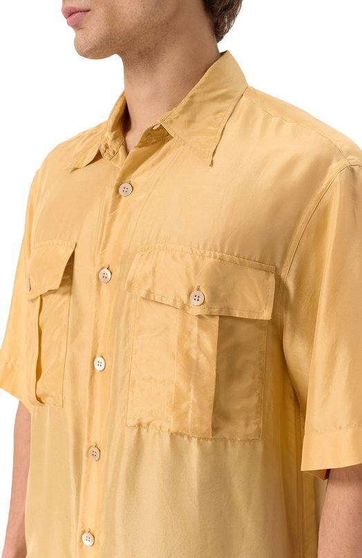 Шелковая рубашка Dries Van Noten 251-020706-1198 Жёлтый  251-020706-1198 Фото 5