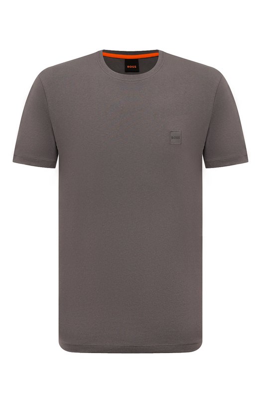 

Хлопковая футболка BOSS Orange, Серый