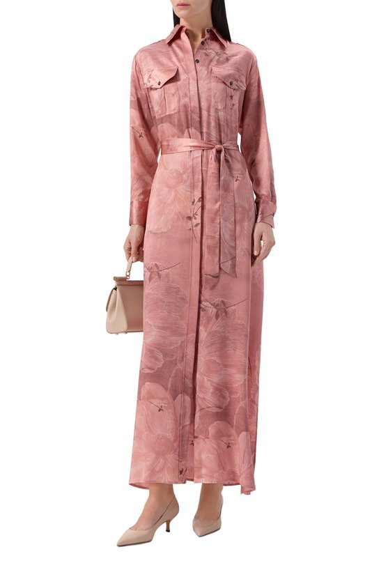 Атласное платье Kiton D47321K0873G05 Розовый  D47321K0873G05 Фото 2