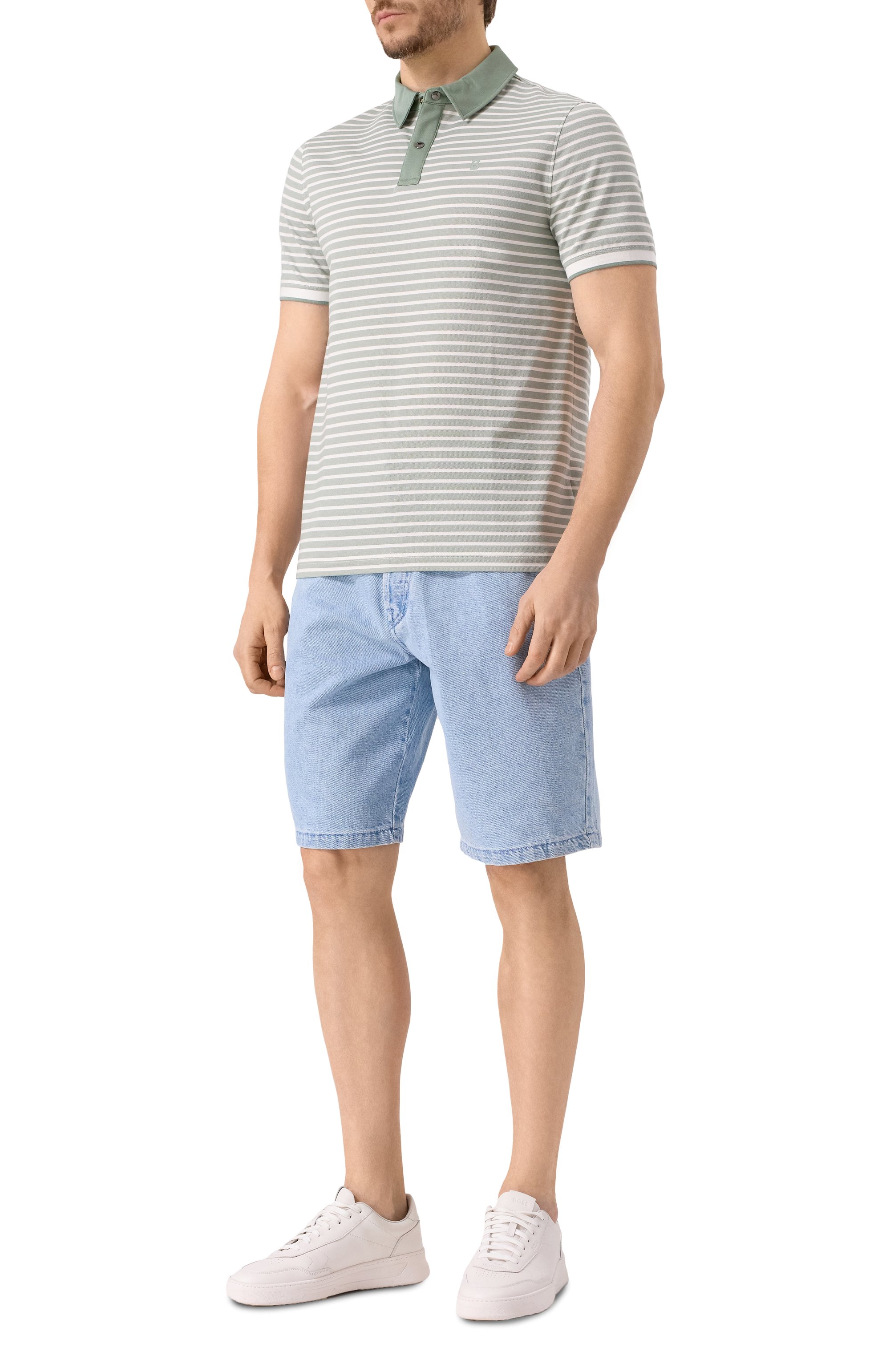 Джинсовые шорты EMPORIO ARMANI голубого цвета по цене 27500 руб., арт. EM001723/AF13269, фото 2 Джинсовые шорты EMPORIO ARMANI, арт. EM001723/AF13269, фото 2