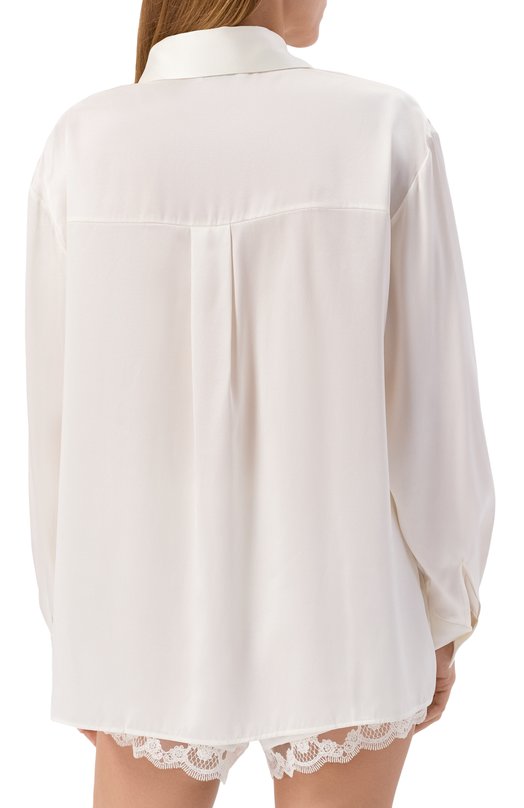 Шелковая рубашка SimonePerele 1F8957 Кремовый  1F8957 Фото 4