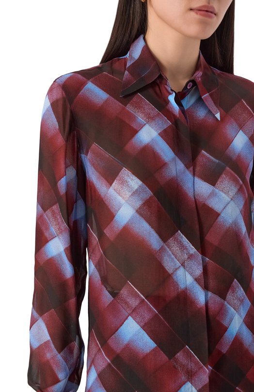 Рубашка из вискозы Dries Van Noten 010706-2108-358 Бордовый  010706-2108-358 Фото 5