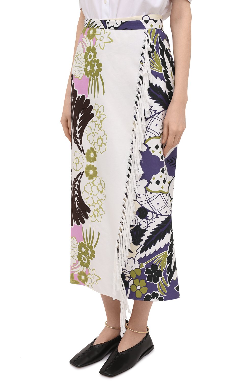 Хлопковая юбка VALENTINO, арт. VB3RA7J16AN, фото 3