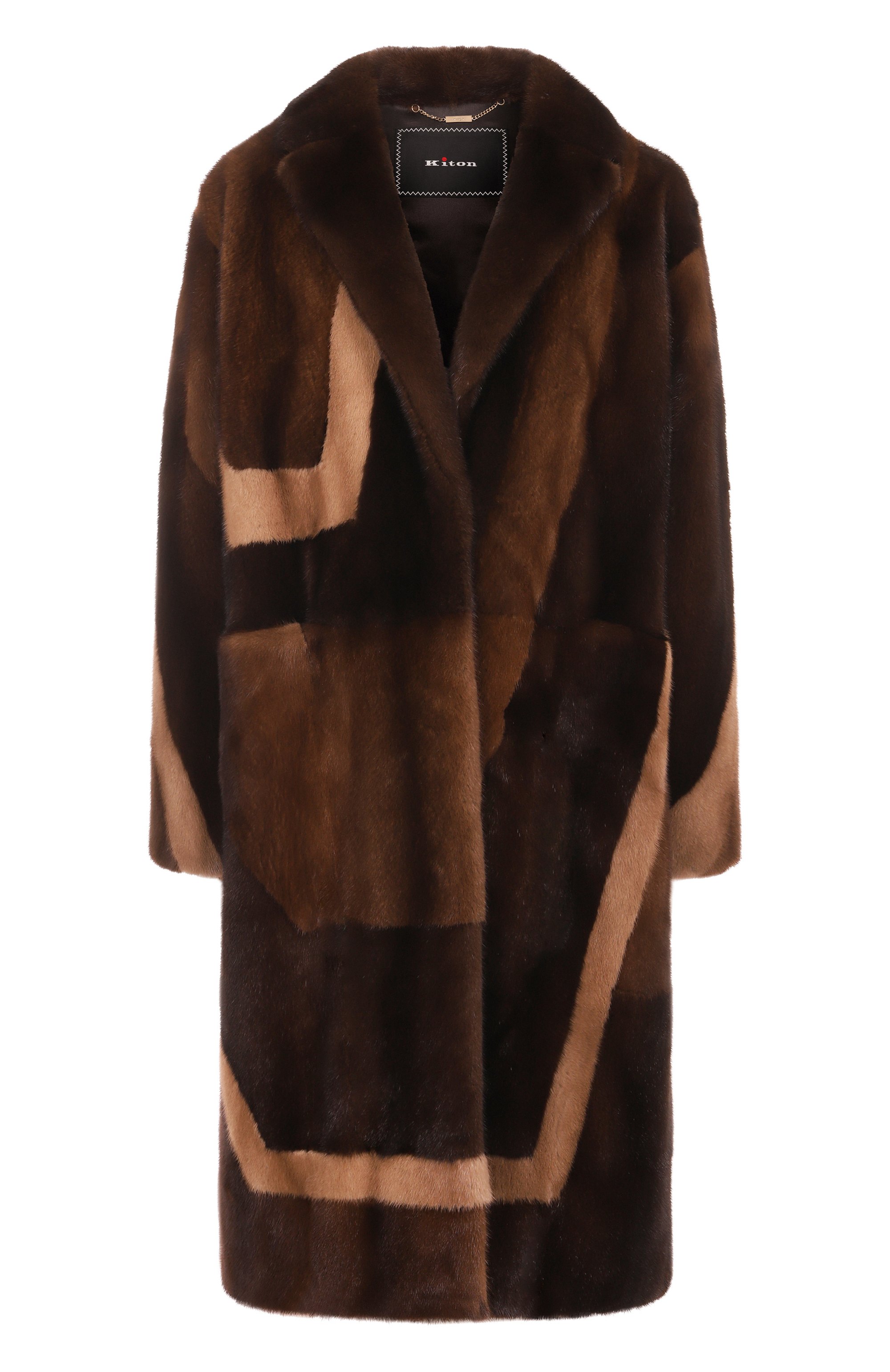 Шуба из норки KITON коричневого цвета по цене 3145000 руб., арт. D60683AK0538F29, фото 1 Шуба из норки KITON, арт. D60683AK0538F29, фото 1