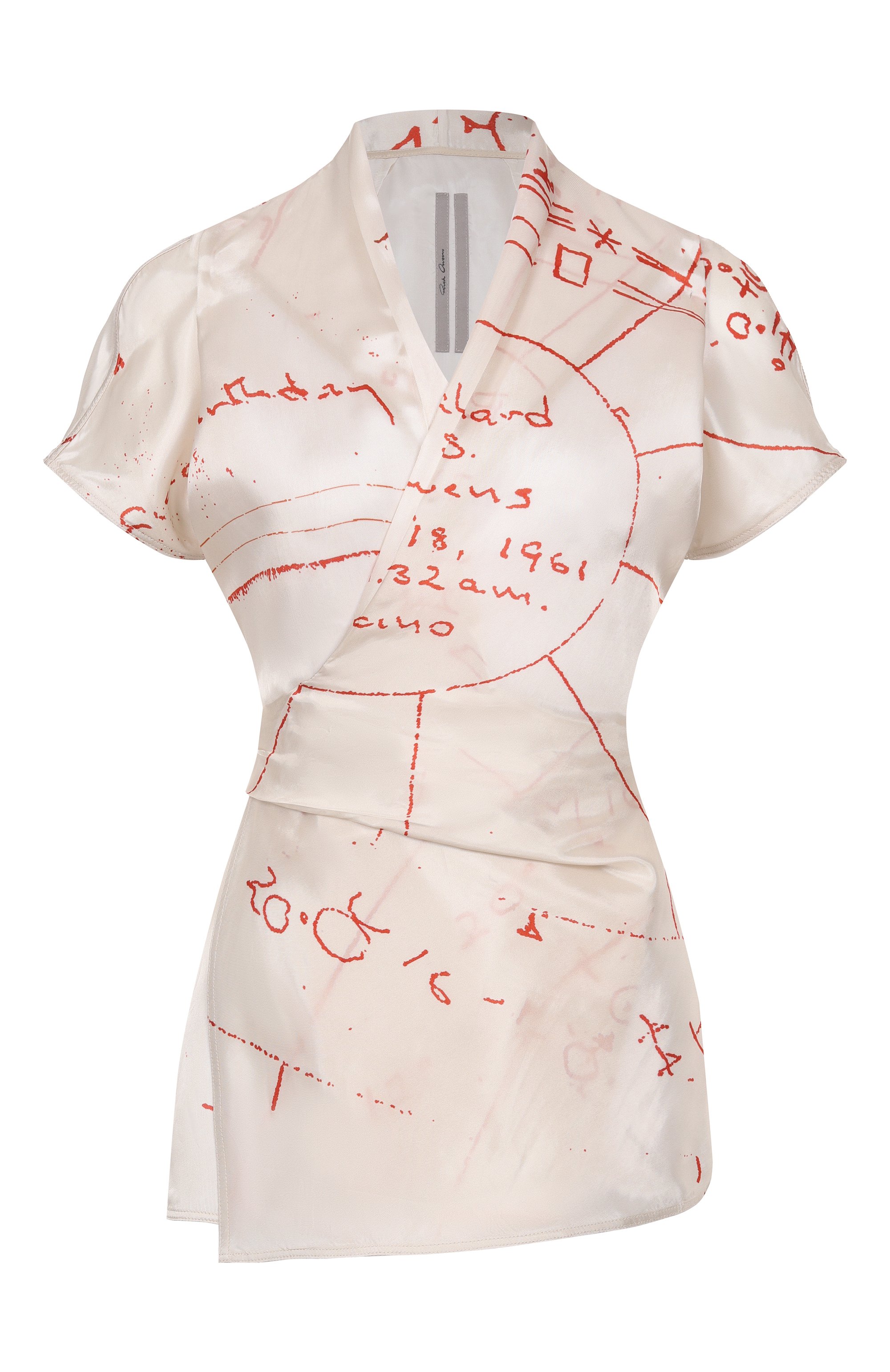 Атласная блузка RICK OWENS, арт. RP01F6233/KP1, фото 1