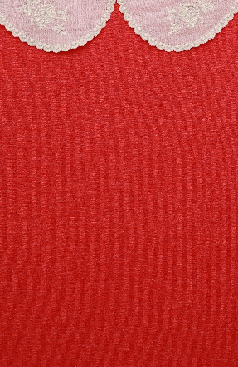 Детская хлопковая футболка ULYANA SERGEENKO красного цвета, арт. MLT004KD21P (0925б21) | Фо�то 3 (Девочки Кросс-КТ: футболка-одежда; Рукава: Короткие; Материал сплава: Проставлено; Материал внешний: Хлопок; Драгоценные камни: Проставлено; Ростовка одежда: 8 лет | 128 см)