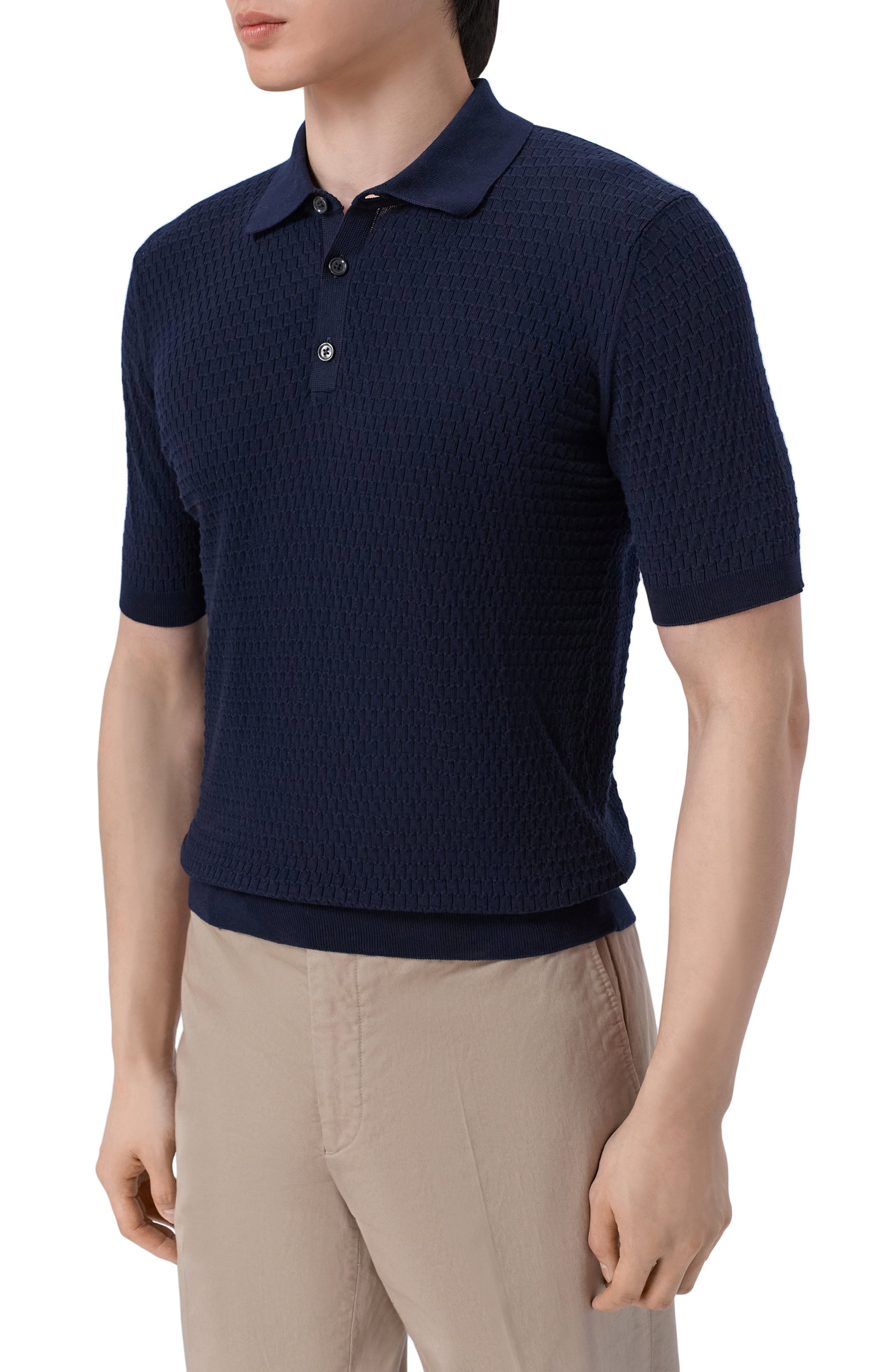 Хлопковое поло ANDREA CAMPAGNA, арт. M5426-8001, фото 3