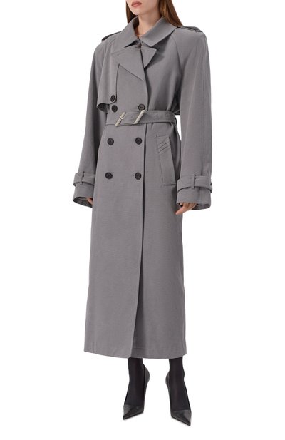 Хлопковый тренч THE ATTICO, арт. 247WCC68/D088, фото 3