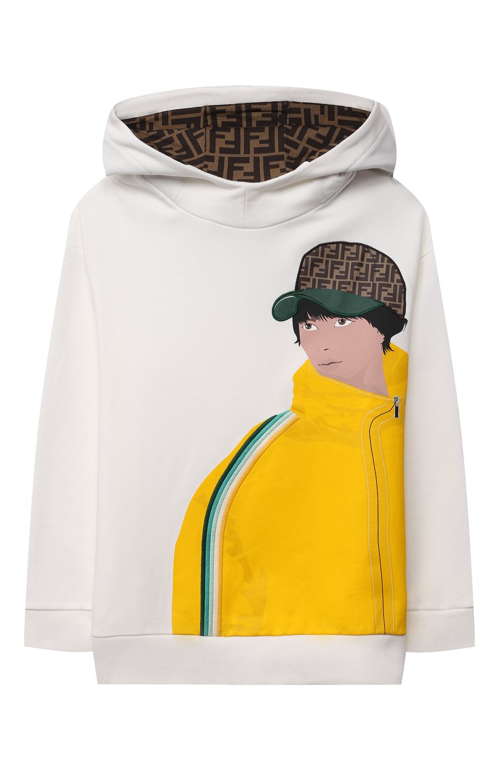 Хлопковое худи FENDI, арт. JMH146/5V0/8A-12+, фото 1