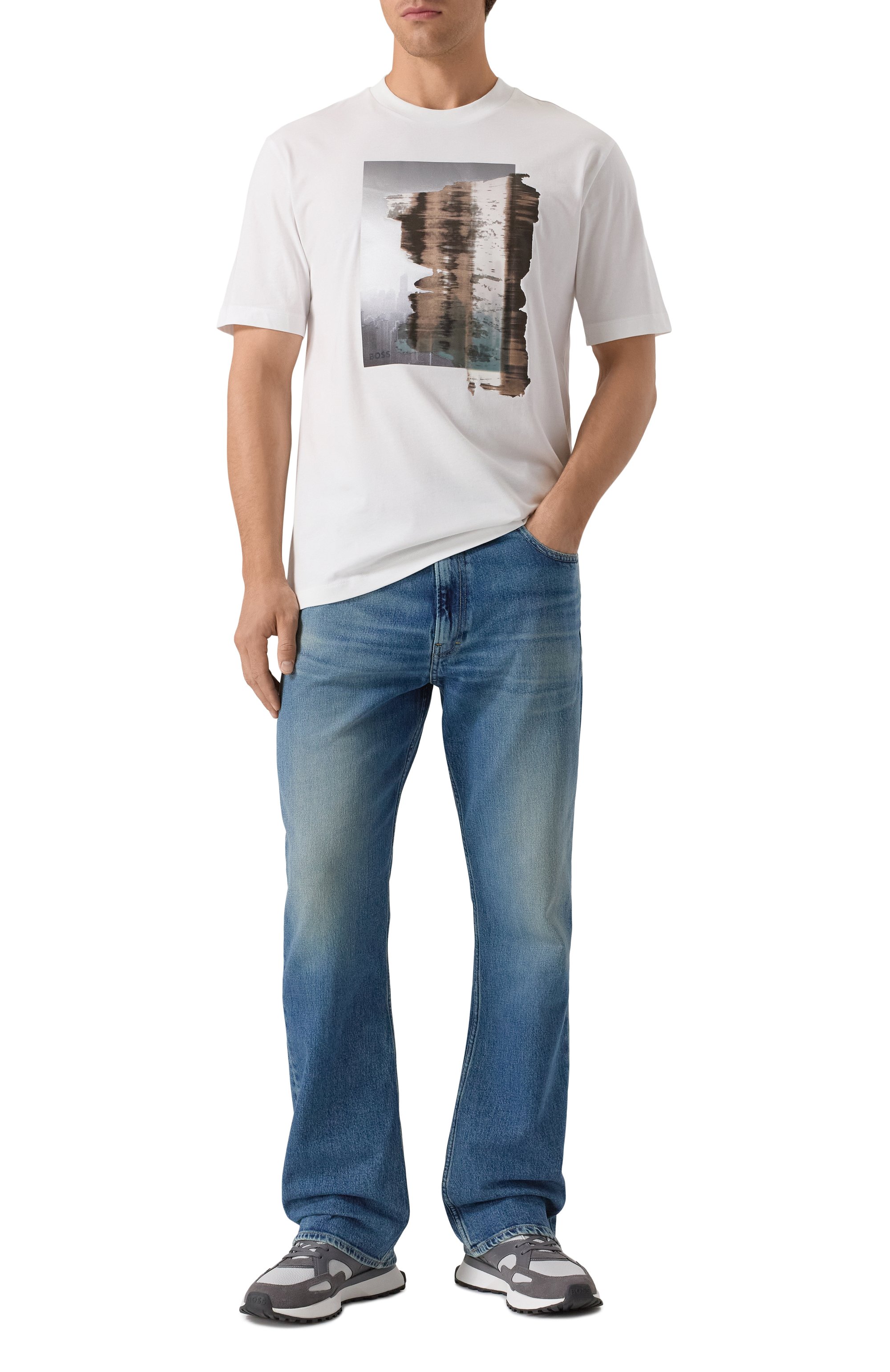 Хлопковая футболка BOSS, арт. 50543447, фото 2