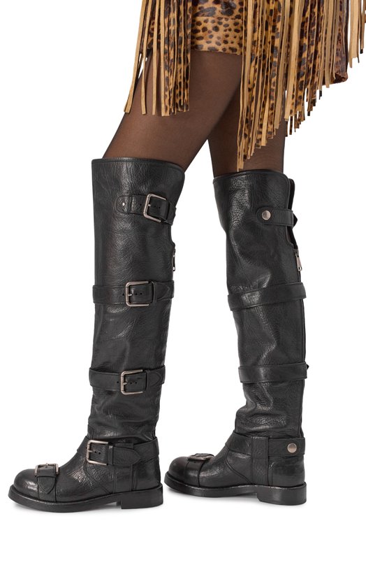 Кожаные ботфорты Bernini Dolce & Gabbana CU1239/AW352 Чёрный  CU1239/AW352 Фото 2