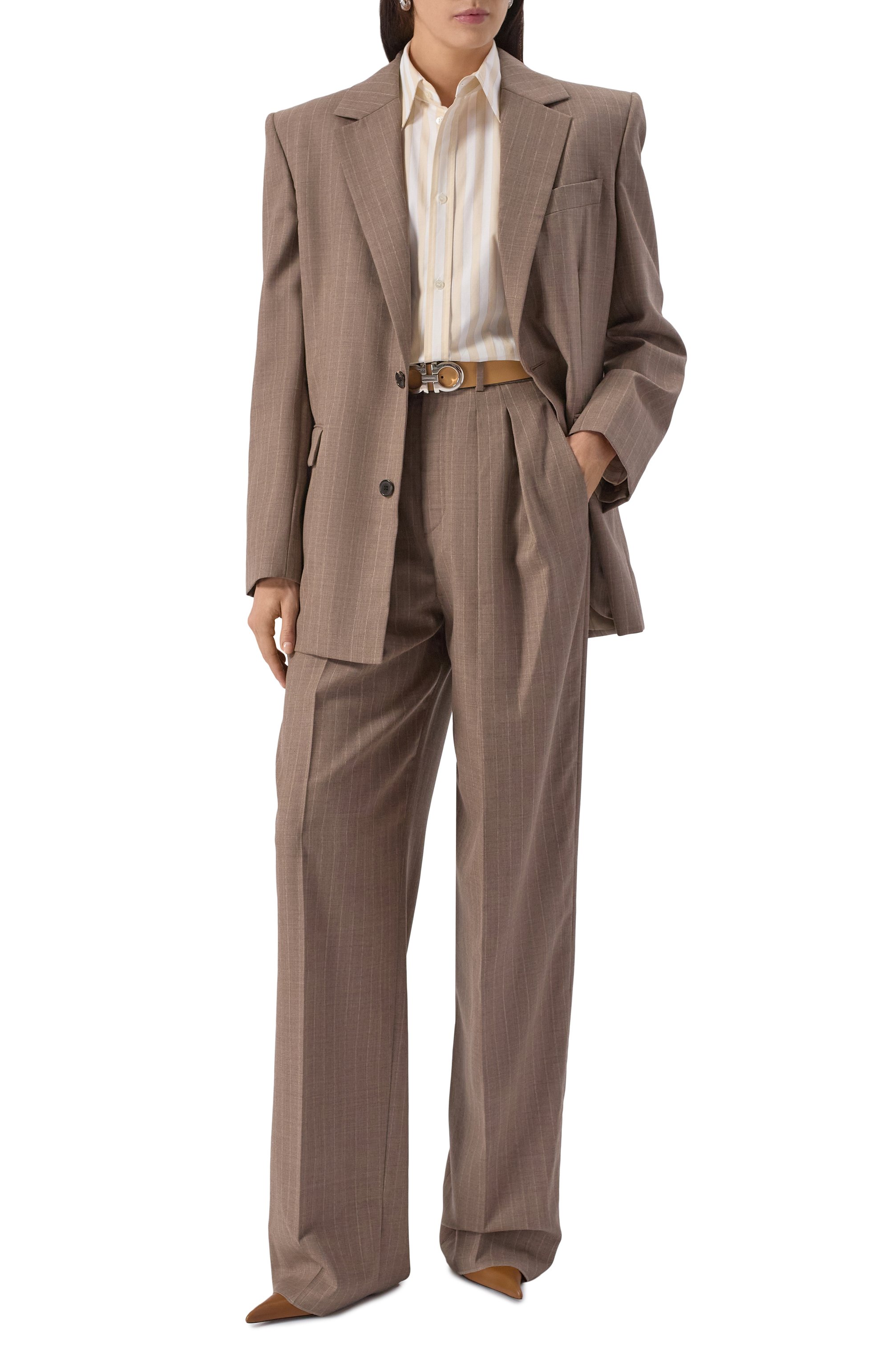 Шерстяные брюки SAINT LAURENT, арт. 824389/Y6K25, фото 2