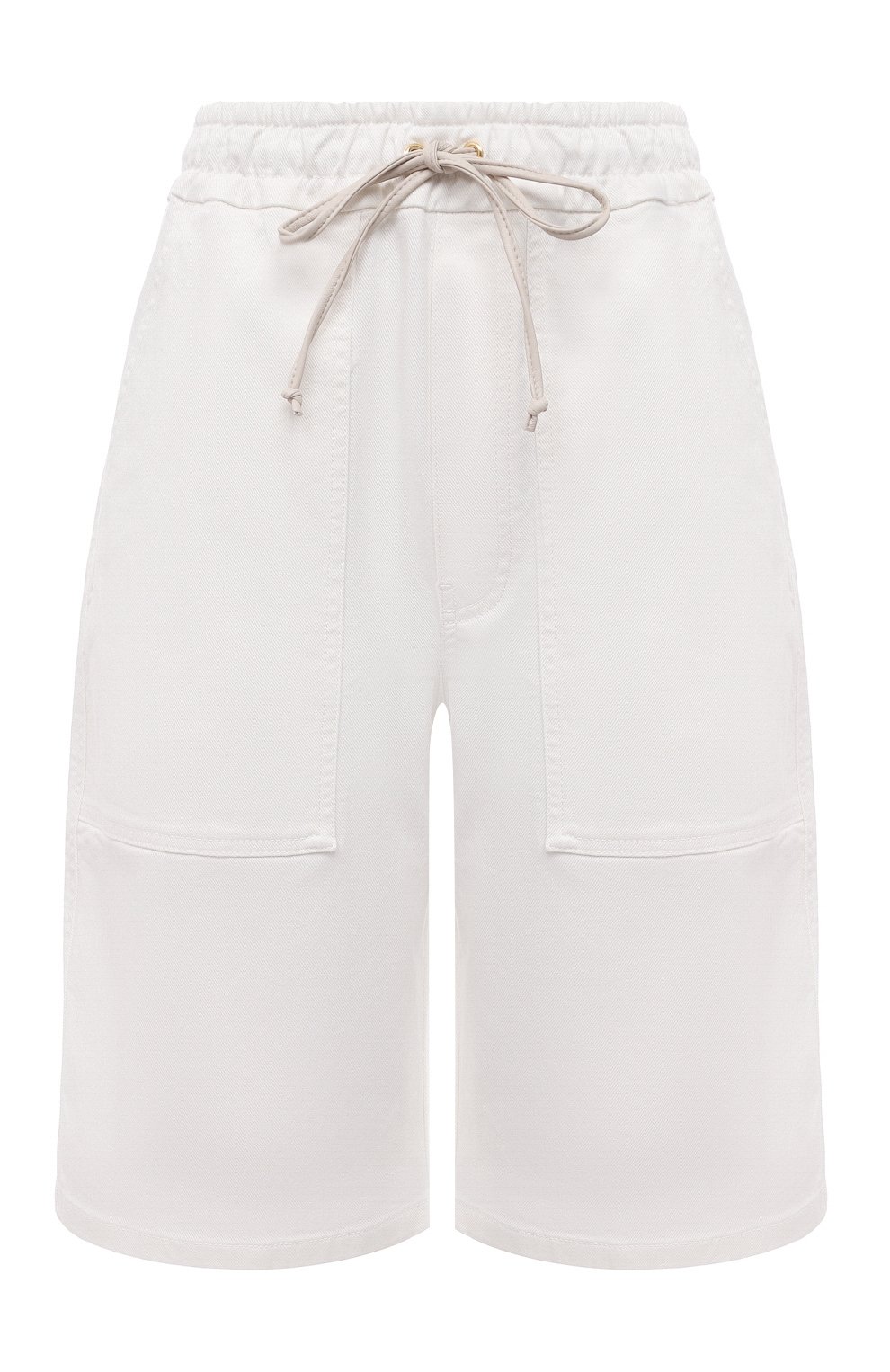 Хлопковые шорты NANUSHKA белого цвета по цене 29800 руб., арт. HADI_WHITE_C0MF0RT STRETCH DENIM, фото 1 Хлопковые шорты NANUSHKA, арт. HADI_WHITE_C0MF0RT STRETCH DENIM, фото 1