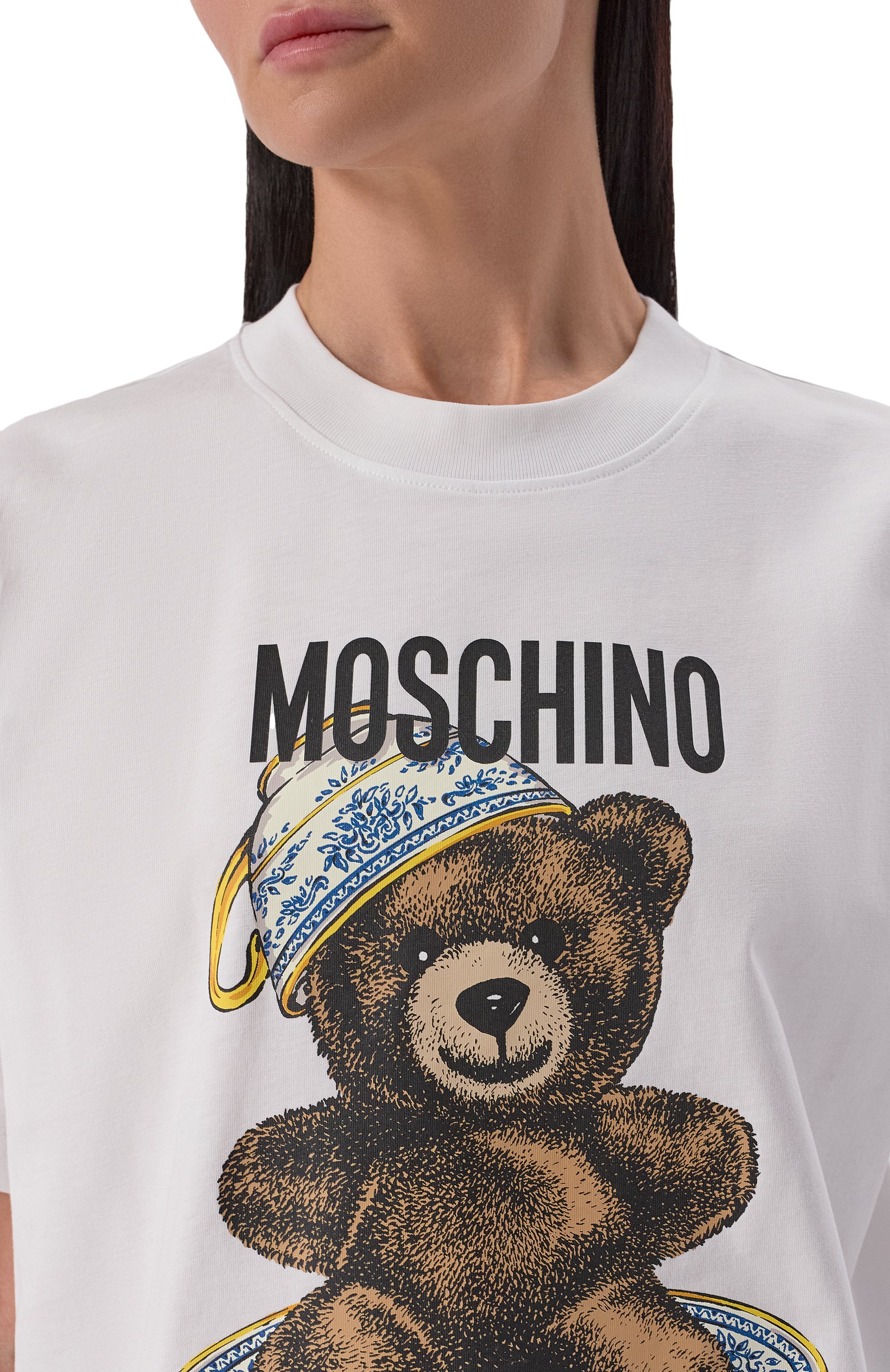 Хлопковая футболка MOSCHINO, арт. V0724/5541, фото 5