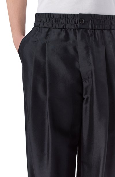 Шелковые брюки GIORGIO ARMANI черного цвета по цене 184500 руб., арт. GM003380/TE21016, фото 5 Шелковые брюки GIORGIO ARMANI, арт. GM003380/TE21016, фото 5